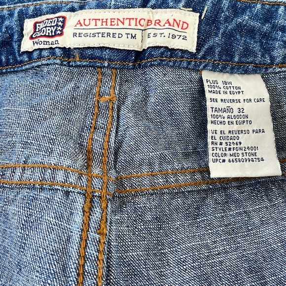 Vintage Faded Glory Cargo Denim Capri Jeans-#1936+ - Picture 12 of 12